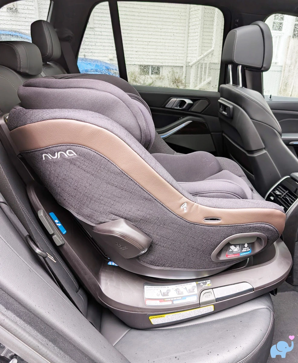 nuna revv maxx installed front-facing in BMW X5