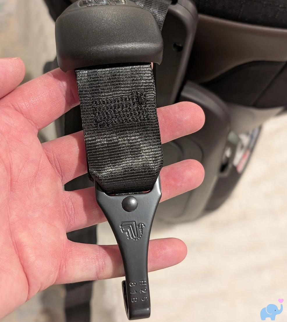 nuna revv maxx top tether hook close-up