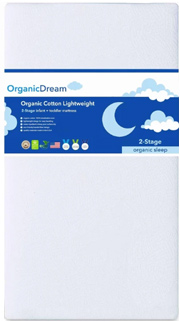 organic dream crib mattress with label