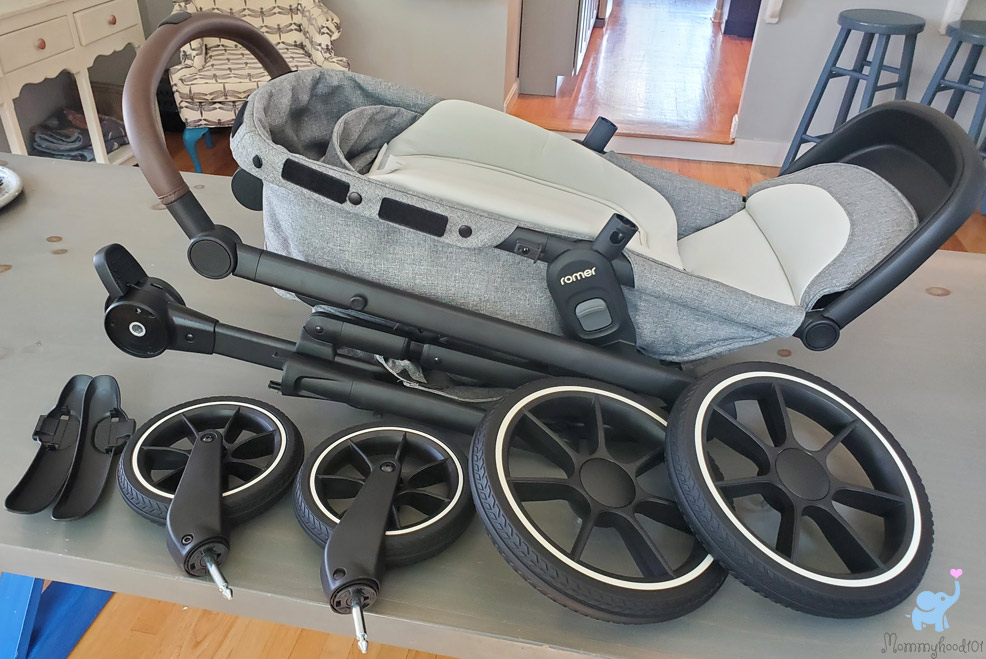 unboxing the romer tura stroller