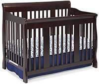 stork craft tuscany crib in dark wood