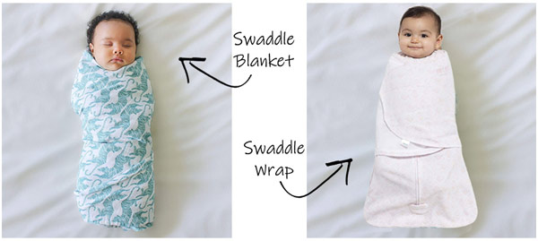 swaddle blankets versus wraps