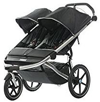 thule urban glide 2 double stroller in black