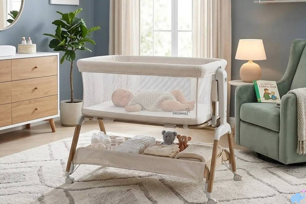 Grownsy Rocking Bedside Bassinet Review + Video