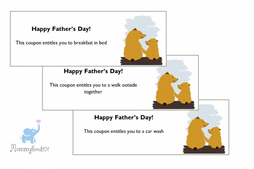 Father's Day Gift Coupons - Print and Clip!